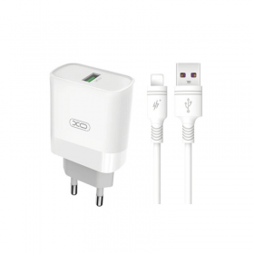 Kucni punjac XO L63 QC3.0 15W (USB-A) kabal USB-A - lightning