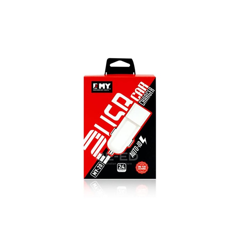 Auto punjac EMY MY-20 + micro kabal 2.4A 2 USB port
