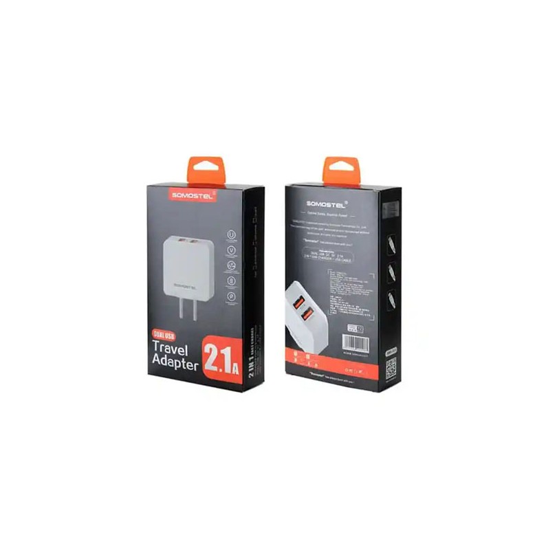 Kucni punjac Somostel A13 2.1A 2USB - Kabal 3.1A Fast iPhone