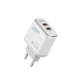 Kucni punjac LDNIO A2528C 35W PD (USB-C + USB-C) USB-C + kabal  Lightning