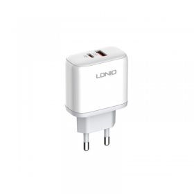 Kucni punjac LDNIO A2526C 45W PD + (QC4+ | QC3.0) (USB-A + USB-C) kabal type-C - type C