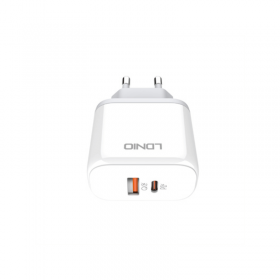 Kucni punjac LDNIO A2526C 45W PD + (QC4+ | QC3.0) (USB-A + USB-C) kabal type-C - lightning